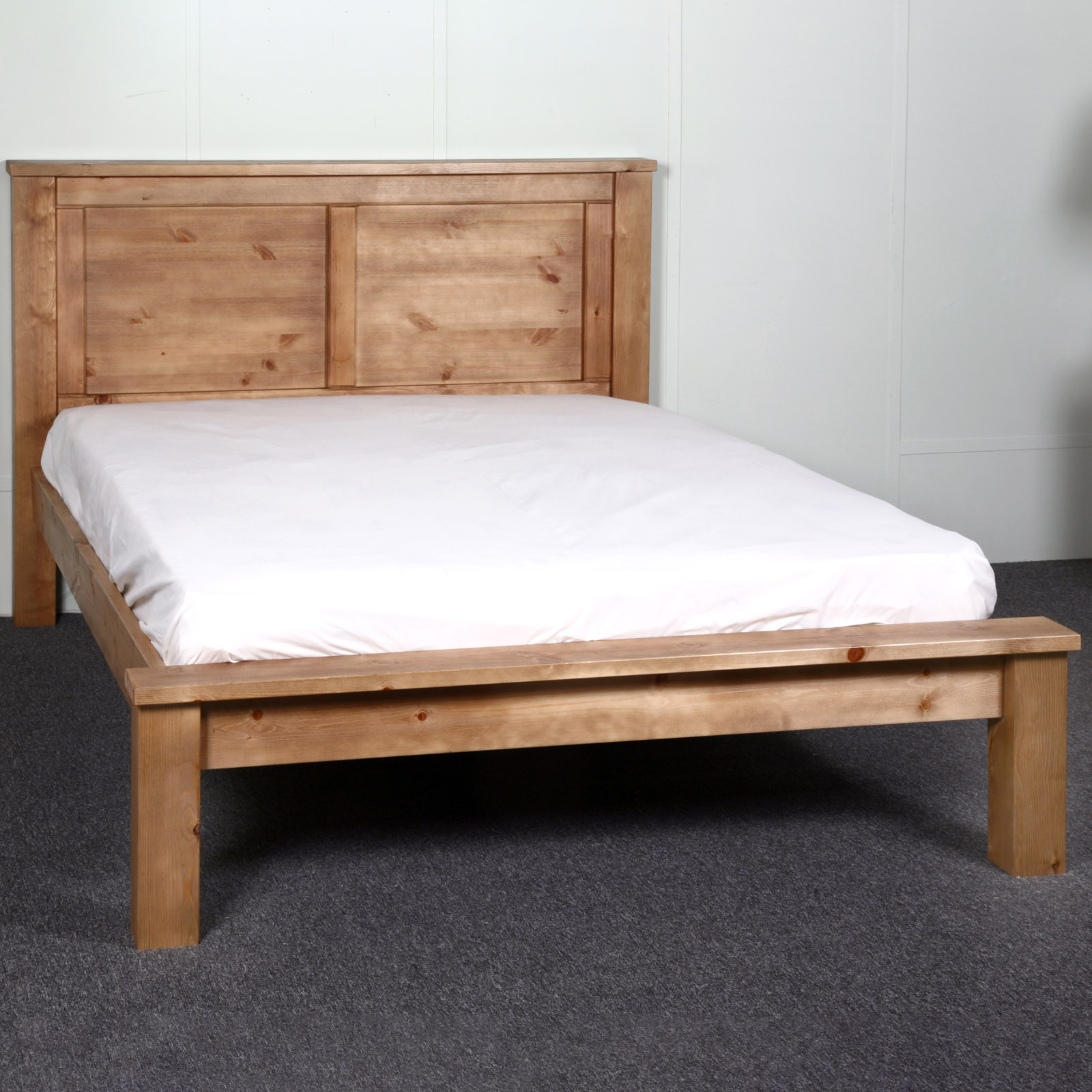 5ft Chunky Panel Bed King Size Low, King Size Panel Bed Frame