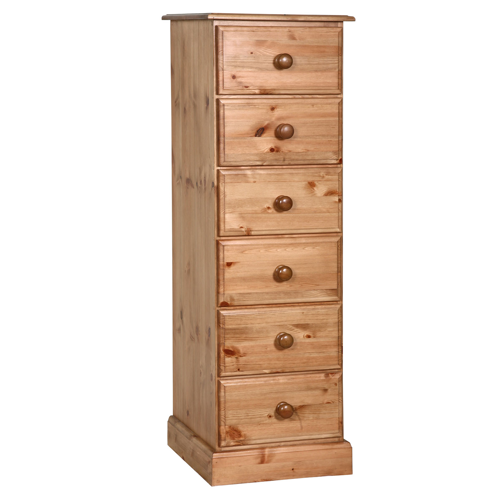 Wellington Tall Boy Chest 6 X Drawers Solid Pine By Realwoods